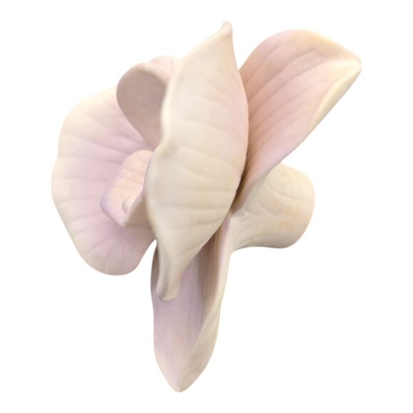 Retired Partylite Wooden Ball Diffuser Holder With Porcelain Orchid Metal Detail - Picture 4 of 13